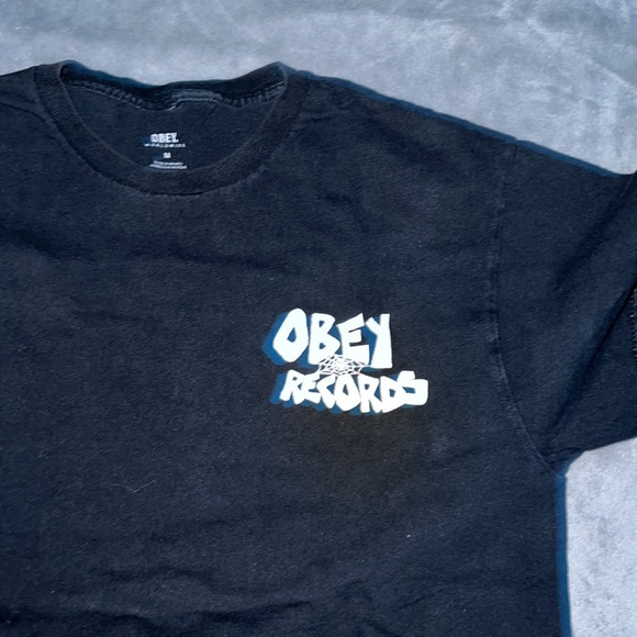 Obey Records Authentic Black Tee - Picture 5 of 5